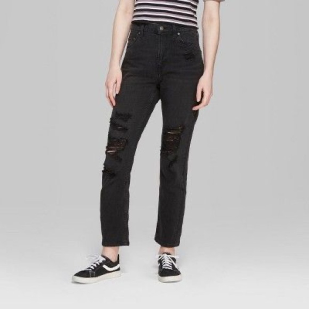 Wild fable ripped black mom jeans